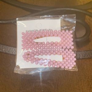 Pink and Gold Hair Clips